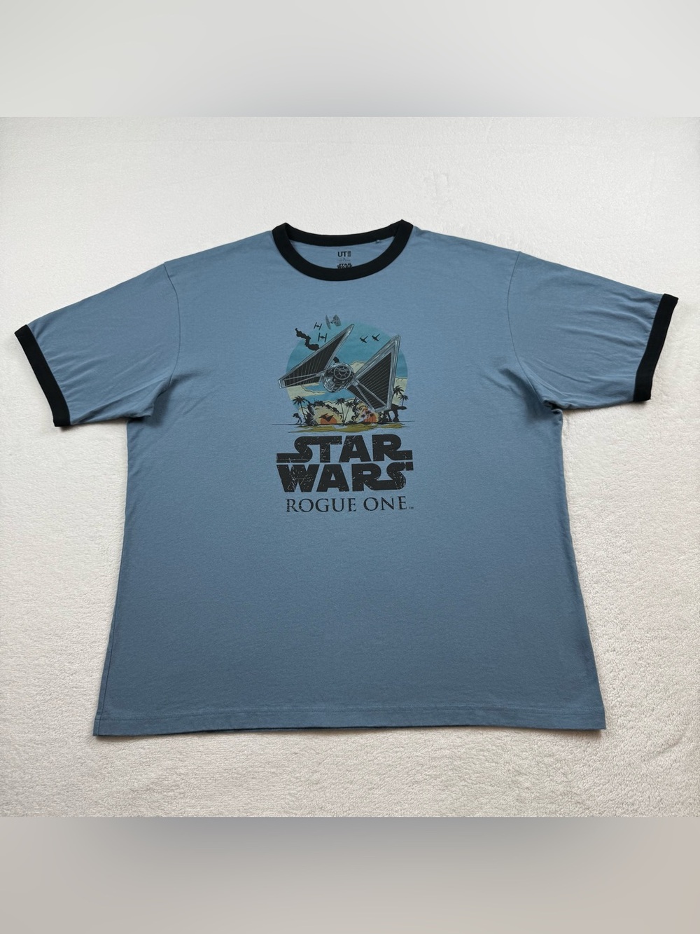 Uniqlo UT X Star Wars Rogue One Tee shirt unisex XL blue magic for all timeless